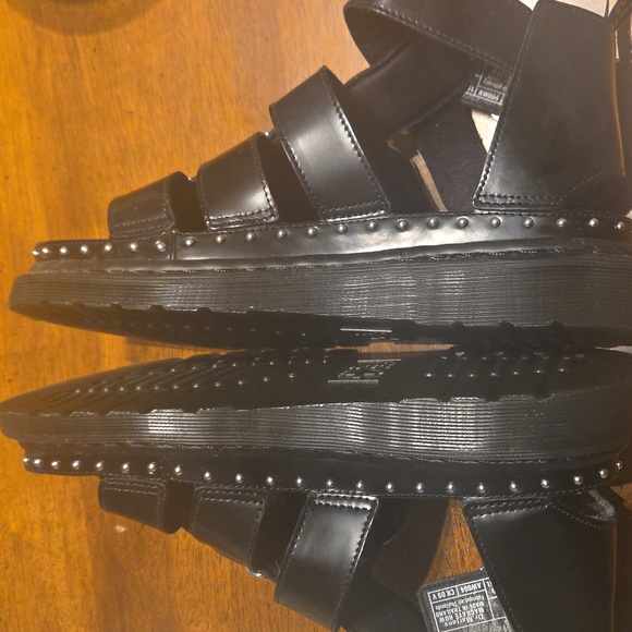 Dr. Martens Black Leather Buckle Sandals - Picture 2 of 6